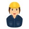 Worker Woman with Safety Helmet Avatar