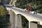 Workers on bridge making repair