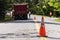 Workers clear storm debris in highway