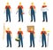 Workers icons vector set