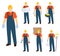 Workers icons vector set