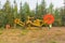 Workers laying fibre optic cable in the northwest territories