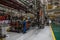 Workers in machinery factory in China.