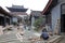 The workers make temporary set shooting scene in hengdian studios, adobe rgb