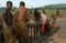 Workers making bricks in Rwanda.