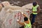 Workers Marking Granit