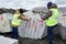 Workers Marking Granite Blocks