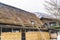 workers repairing the thatched roof of a Gassho house, Shirakawa-go