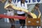 Workers from Reptile World displays a 200 lb 20 foot long albino python