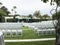 Workers setting up the outdoor Summer Concert Series area at the Hyatt Regency Newport Beach