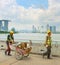 Workers in Singapore Marina Bay