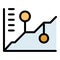 Workforce graph icon vector flat