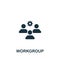 Workgroup icon. Monochrome simple icon for templates, web design and infographics