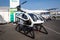 Workhorse SureFly two-seat hybrid eVTOL aircraft on display at the Paris Air Show. France - June 22, 2017