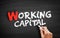 Working Capital text on blackboard