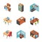 Working Desks Icons Collection