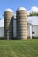 Working farm with twin silos