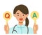 Working nurse Woman. Healthcare conceptWoman cartoon character. People face profiles avatars and icons. Concept for QandA