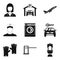 Working profession icons set, simple style