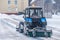 Working snow cleaner on the street.