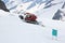 Working snowplow at the Hintertux Glacier in Austr