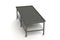 Working table of black metal covered with rubber. On white isolated background. 3D rendering, 3D illustration.