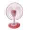 Working Table Electric Red Fan. Isolated