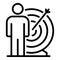 Working target skill icon, outline style