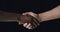 Working together will produce great results. 4k video footage of two unrecognizable people shaking hands.