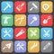 Working tool icons for web or mobile. Vector