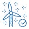 working windmill doodle icon hand drawn illustration