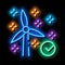 working windmill neon glow icon illustration