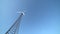 Working windmill turbine, renewable eco-friendly power sources. Energy eco system of countries with strong winds.