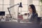 Working woman in front of computer