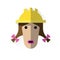 Working woman with helmet