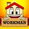 Workman Laborer Shows Building Worker 3d Illustration