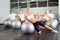 Workout with gymnastic ball