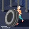 Workout Isometric Composition