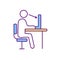 Workplace ergonomics RGB color icon