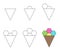 Worksheet easy guide to drawing cartoon ice cream. Simple step-by-step drawing tutorial for children