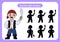Worksheet find the right shadow for the picture of pirate . Educational game for children. Trains attention and concentration.