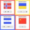 Worksheet on geography for preschool and school kids. Crossword. Set China, Honduras, Ukraine, Norway flags. Cuess the