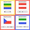 Worksheet on geography for preschool and school kids. Crossword. Set Sierra Leone, Gabon, Austria, Chech Republic flags