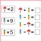 Worksheet. Mathematical puzzle game. Learning mathematics, tasks for addition  for preschool  children. worksheet for preschool
