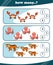 Worksheets for children counting animals vector