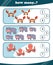 Worksheets for children counting animals vector