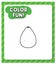 Worksheets template with color fun! text and avocado outline