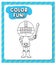 Worksheets template with color fun! text and knight outline