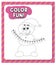 Worksheets template with color fun! text and snowman outline