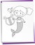 Worksheets template with mermaid outline